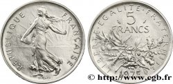 Piéfort argent de 5 francs Semeuse, nickel 1975 Pessac F.341/7P