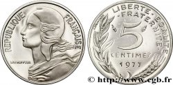 Piéfort argent de 5 centimes Marianne 1977 Paris F.125/13P