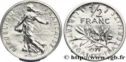 Piéfort argent de 1/2 franc Semeuse 1977 Pessac F.198/16P ST70 