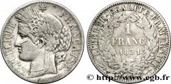 1 franc Cérès, IIe République 1851 Paris F.211/9