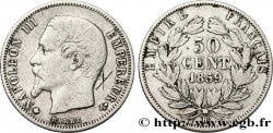 50 centimes Napoléon III, tête nue 1859 Strasbourg F.187/11