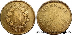 5 cent. Anvers à l’N, frappe de l’atelier de Wolschot 1814 Anvers F.115B/2