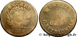 5 cent. Anvers à l’N, frappe de l’arsenal de la marine 1814 Anvers F.115C/1 AB3 