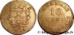 10 cent. Anvers au double L, frappe de l’atelier de Wolschot 1814  Anvers F.130C/2