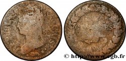 Cinq centimes Dupré, grand module, &nbsp;refrappage&nbsp; du décime 1797 Orléans F.114/10 AB3 