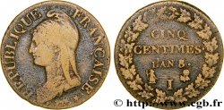 Cinq centimes Dupré, grand module 1800 Limoges F.115/128 TB25 
