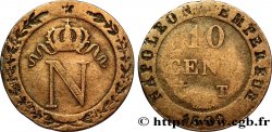 10 cent. à l&nbsp;N couronnée 1809 Nantes F.130/18
