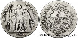 5 francs Union et Force, Union serré, avec glands intérieurs et gland extérieur 1802 Bayonne F.288/180