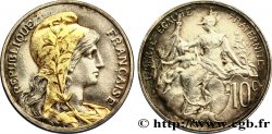 10 centimes Daniel-Dupuis, argenté et doré 1898 Paris F.136/5 var.