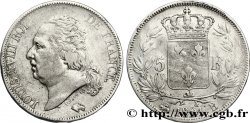 5 francs Louis XVIII, tête nue 1821 Rouen F.309/60