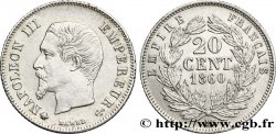 20 centimes Napoléon III, tête nue 1860 Strasbourg F.148/16