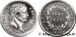 Demi-franc Napoléon Ier tête laurée, Empire français 1813 Toulouse F.178/57