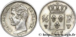 1/4 franc Charles X 1829 Lille F.164/38 VZ58 