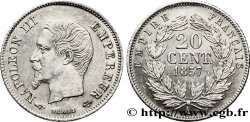 20 centimes Napoléon III, tête nue 1857 Paris F.148/7 SUP60 