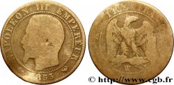 Cinq centimes Napoléon III, tête nue 1855 Lille F.116/29