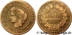 5 centimes Cérès 1871  Paris F.118/1 B8 