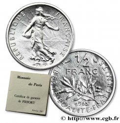 Piéfort nickel de 1/2 franc Semeuse 1965 Paris F.198/4P