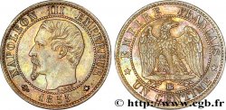 Un centime Napoléon III, tête nue 1855 Strasbourg F.102/18