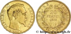 20 francs or Napoléon III, tête nue, chien/abeille 1855 Strasbourg F.531/5