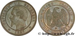 Dix centimes Napoléon III, tête nue 1857 Marseille F.133/45 TTB52 