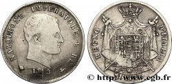5 lire Napoléon Empereur et Roi d’Italie, 2ème type, tranche en creux 1812 Milan M.226 