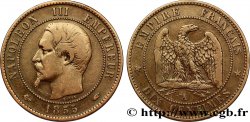 Dix centimes Napoléon III, tête nue 1855 Paris F.133/20