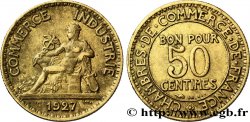 50 centimes Chambres de Commerce 1927 Paris F.191/9 TTB48 