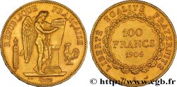 100 francs or Génie, tranche inscrite en relief Dieu protège la France 1906 Paris F.552/19