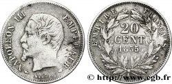 20 centimes Napoléon III, tête nue 1855 Paris F.148/3