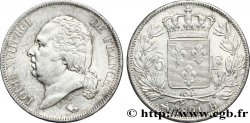 5 francs Louis XVIII, tête nue 1821 Rouen F.309/61