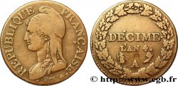 Décime Dupré, petit module 1796 Paris F.126/1