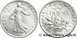 50 centimes Semeuse 1907  F.190/14 TTB48 