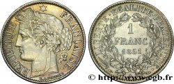 1 franc Cérès, IIe République 1851 Paris F.211/9 SUP58 