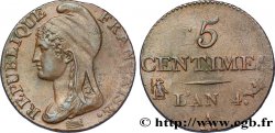 5 centimes Dupré, petit module 1796 Paris F.113/1