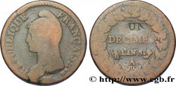 Un décime Dupré, modification du 2 décimes 1797 Paris F.127/5