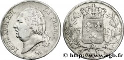 5 francs Louis XVIII, tête nue 1822 Paris F.309/68