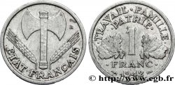 1 franc Francisque, légère 1942 Paris F.223/2 SS45 