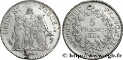 5 francs Union et Force, Union serré, avec glands intérieurs et gland extérieur 1797 Paris F.288/4