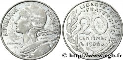 20 centimes Marianne, argenté 1986 Paris F.156/26 var.