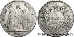 5 francs Union et Force, Union serré, avec glands intérieurs et gland extérieur 1798 Paris F.288/35