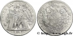 5 francs Union et Force, Union desserré, avec glands intérieurs et gland extérieur 1799 Paris F.291/22