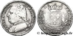 5 francs Louis XVIII, buste habillé 1814 Perpignan F.308/11