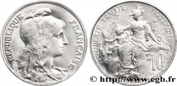 Essai de 10 centimes Daniel-Dupuis en aluminium, sur flan épais 1908  VG.4608 
