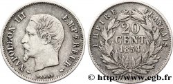 20 centimes Napoléon III, tête nue 1854 Paris F.148/2