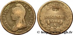 Un décime Dupré, modification du 2 décimes 1796 Paris F.127/1