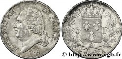 5 francs Louis XVIII, tête nue 1823 Paris F.309/76