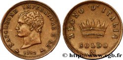 Soldo Napoléon Empereur et Roi d’Italie, 2eme type 1812 Milan M.302 