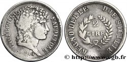 2 lire, rameaux courts 1813 Naples M.495 