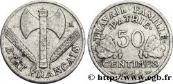 50 centimes Francisque, légère 1944 Castelsarrasin F.196/6