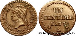 Un centime Dupré, 7 normal 1799 Paris F.100/15